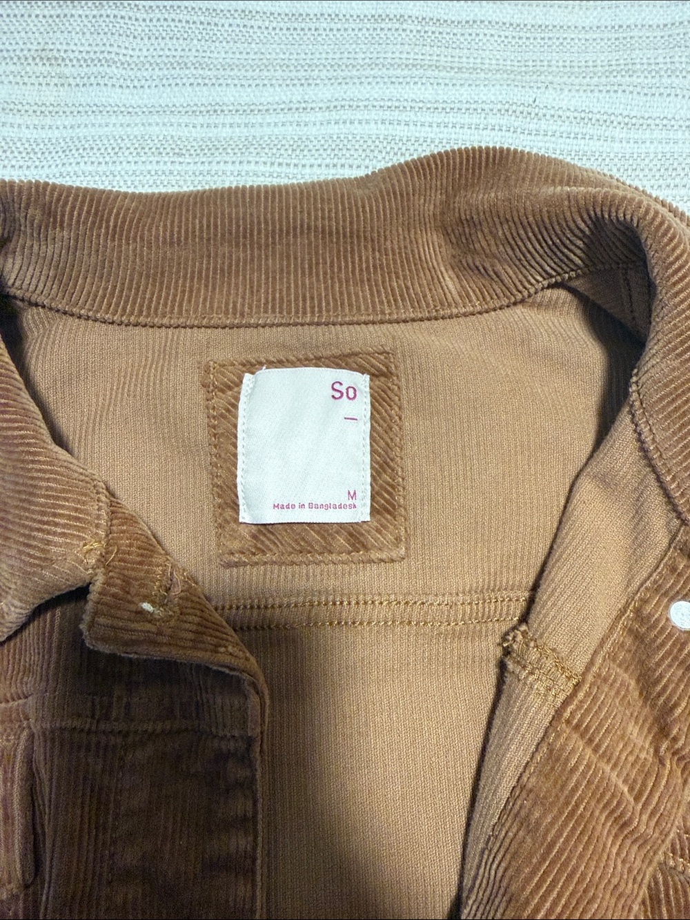 SO Brown Corduroy Trucker Jacket - Picture 2 of 2
